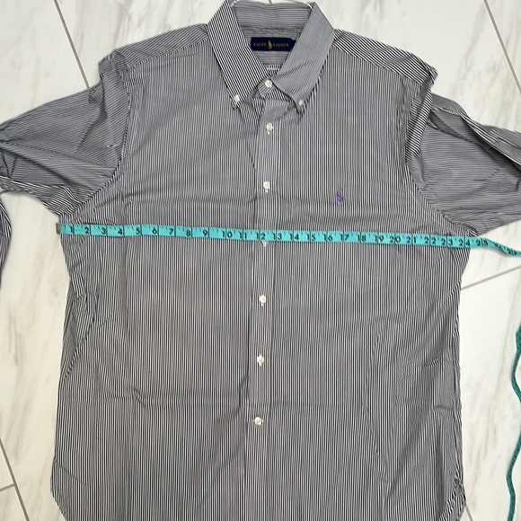 Ralph Lauren Black & White Pin stripe button down - Picture 8 of 9